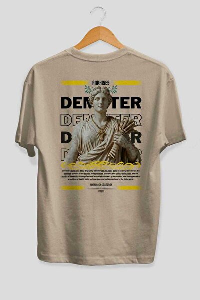 Ankhises Demeter 1 Mythology Back Printed Oversized T-Shirt Men Women Cotton ...