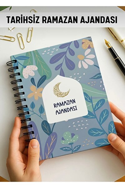 Eldesen Tasarım Ramazan Ajandası, oruç, hatim, teravih, günlük ve aylık planl...