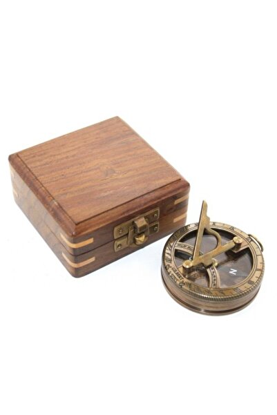 ForWhat Model Prestige Compass with Wooden Box for Office Home Office Gift