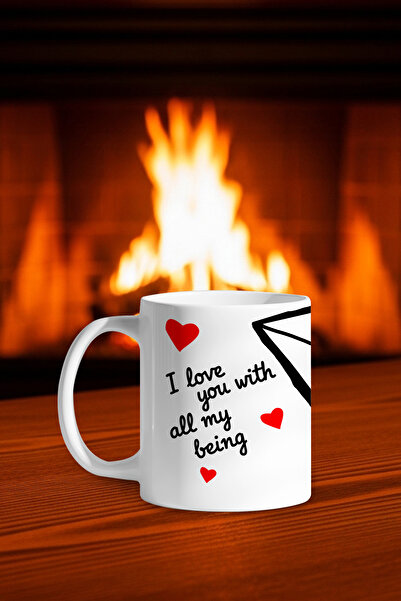 Flipped I Love You with All My Being Mug Cup and Keychain
