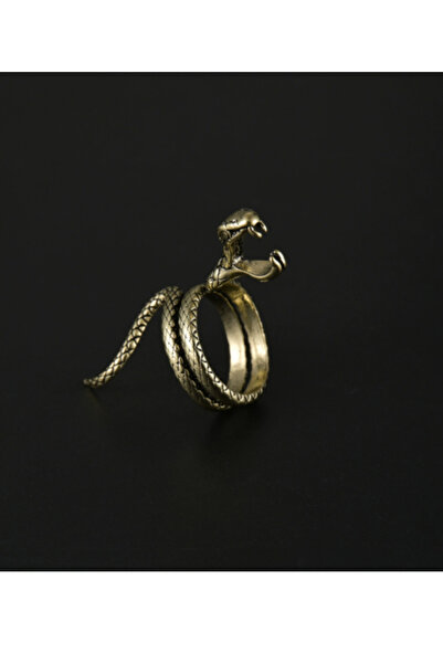 TakıLabirenti Yılan Figürlü Yüzük, sigara Tutucu Parmak Yüzüğü, Parmak Sararm...