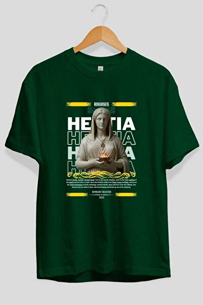 Ankhises Hestia 1 Mythology Front Printed Oversize T-Shirt Men Women Cotton C...