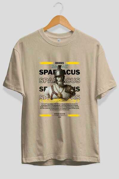 Ankhises Spartacus 2 Mythology Front Printed Oversize T-Shirt Men Women Cotto...