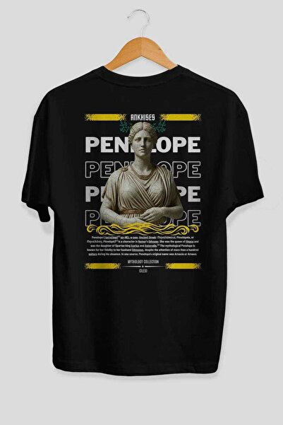 Ankhises Μπλουζάκι Penelope 1 Mythology με στάμπα στην πλάτη, μαύρο, oversize...