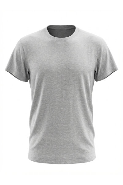 Ümiteks world of clothes Gray Menanj Cycling Collar Short Sleeve Combed Cotto...