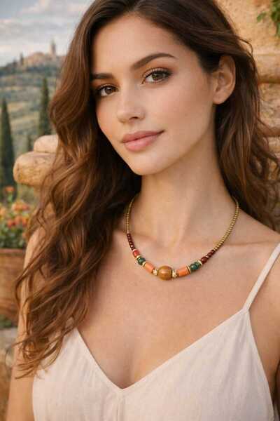 cleopatra takı aksesuar Siena Handmade Ethnic Bohemian Necklace