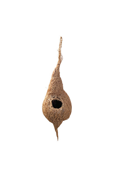Tofu World Handwoven Hanging Bird Nest Shelter Made from Eco-Friendly Grass F...
