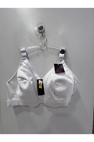 NERGIZ Women's C Cup Combed Cotton Fabric Gathering White Bra