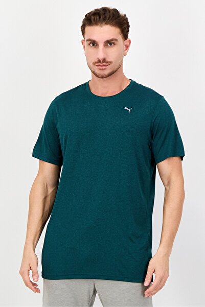 Puma Men Sportswear Fit Short Sleeve Training T-Shirt, Dark Green