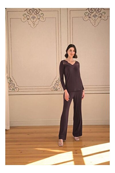 byasafkids Long Sleeve and Lace Trim Pajama Set