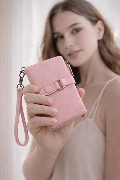 Lexa Aksesuar Soft Imported Leather Nubuck Multi-Use Wallet with Plenty of Ca...