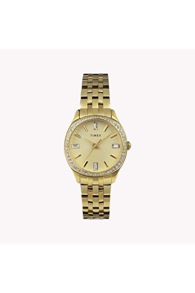 Timex Women's Gold-Tone Watch, Gold Dial | Tw2w17600