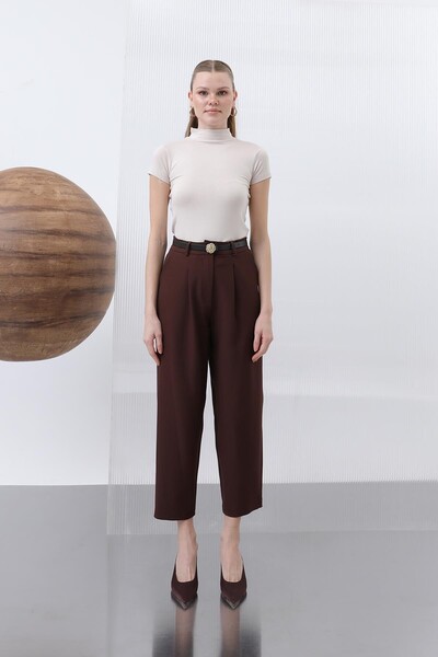 Puane Γυναικεία κοντομάνικη εσωτερική μπλούζα με ψηλό λαιμό