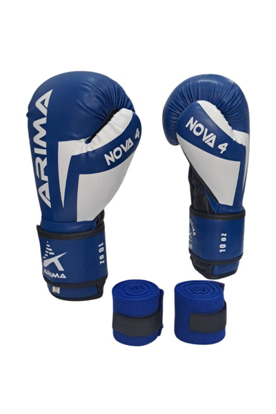 ARIMA Nova-4 Boks Kickboks Muaythai Eldiveni + Bandaj 3.5mt 2li Set (4oz-6oz-...