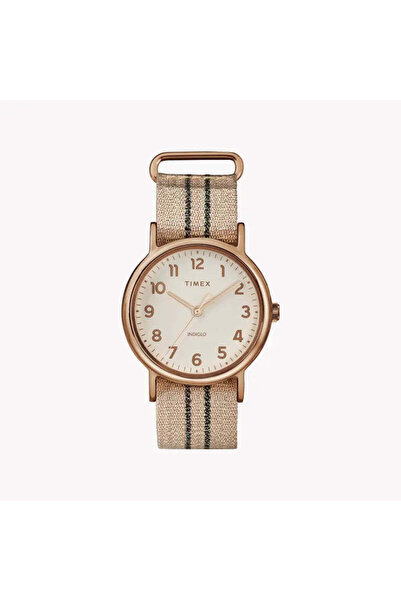 Timex Women's Pink Fabric Watch, Cream Dial | Tw2r92100