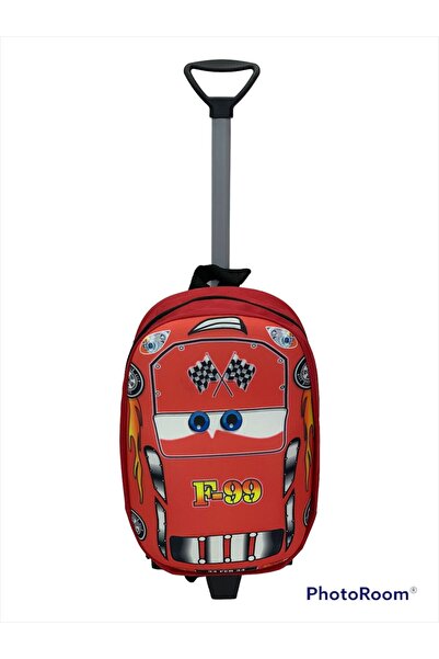 Şımarık ARABA DESENLİ ERKEK ÇOCUK ÇEKÇEKLİ ÇANTA