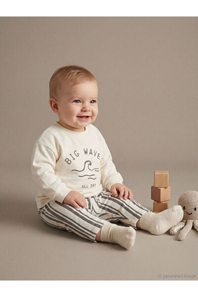LC Waikiki Quality Pieces from Çelebi Store Printed Baby Boy T-Shirt and Pants