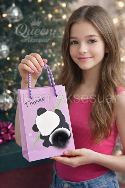 QUEEN AKSESUAR 3D luksuzni pufasti pom-pom rep slatki poklon kartonska Torba ...