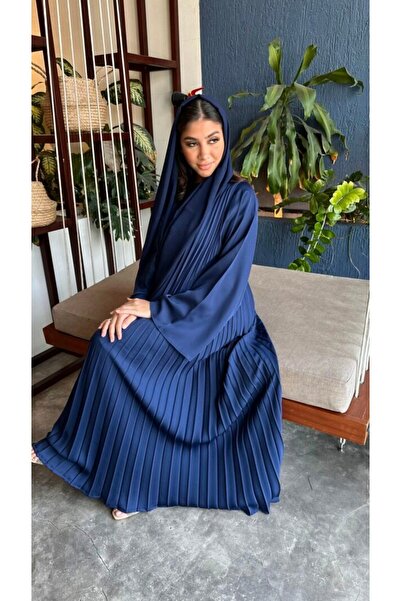 Warazan عباية ملونة بليسيه عصرية بأكمام واسعة مفتوحة من الأمام