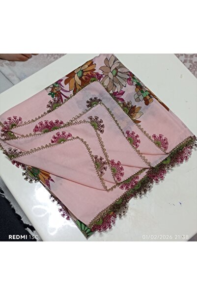 Cenk İğne oyalı desenli yazma