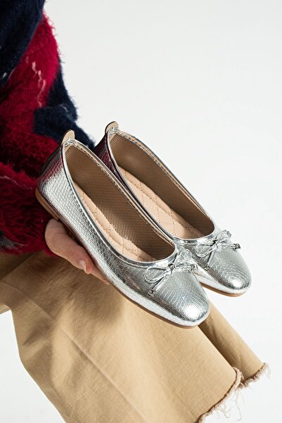 Mira style Simila Shiny Square-Shaped Ballet Flats Daily Women's Shoes