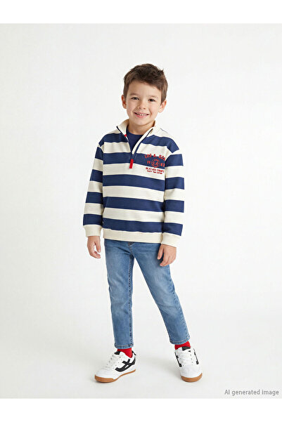 LC Waikiki Pantaloni din denim slim fit pentru băiețel Indigo