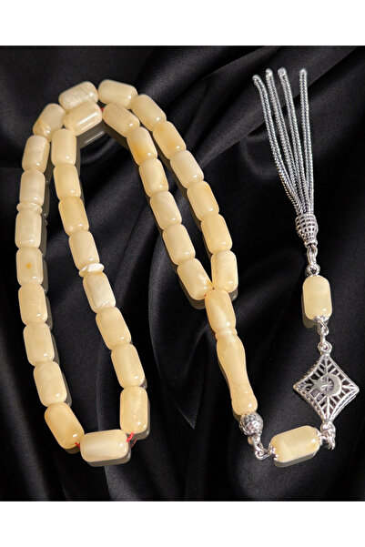 Erbab i Kehribar Certified Baltic Amber Rosary - Silver Tassel Design