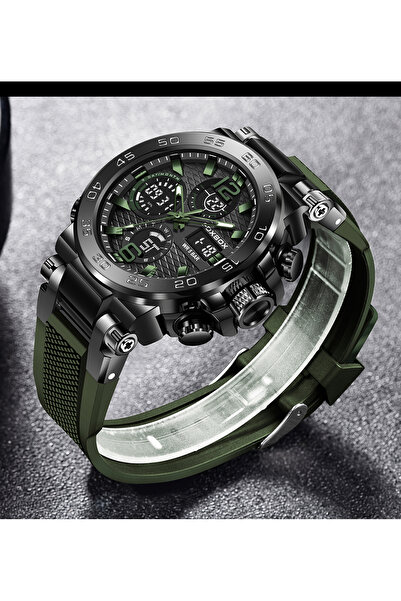 Lige Silicone Cord Sport 1St Class Quality Stylish Men's Wristwatch