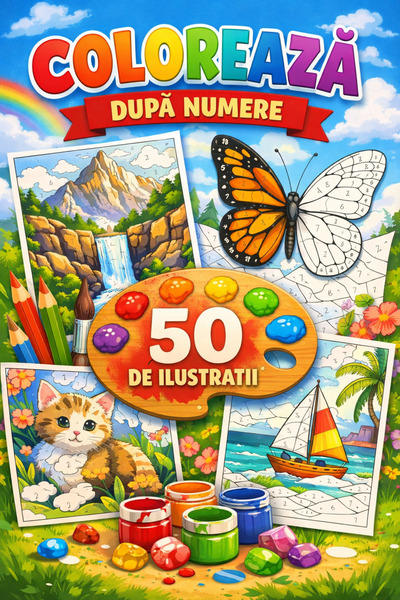 Coloring Book Color by Color – Color Coded Coloring Book | 50 Relaxing Illust...