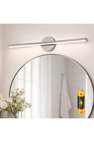 burenze Modern Kablosuz Tak Çalıştır Ledli Pilli Aplik Banyo Tablo Ayna Duvar...