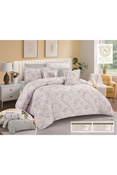 NAJMA Milano Elegant Summer Bedspread, Double Size, Floral Pattern, 8 Pieces ...