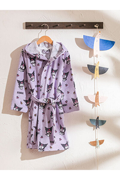 LC Waikiki Rmz Gi̇yi̇m Farkiyla Kuromi Printed Girls' Bathrobe
