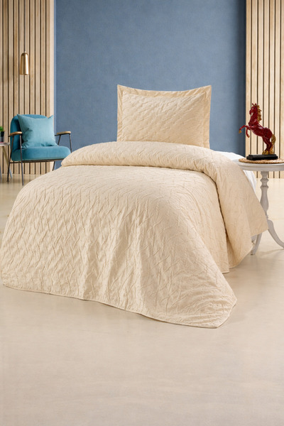 Bikaya Home Zara Single Velvet Bedspread Set |   180X240 cm |   Soft Textured...