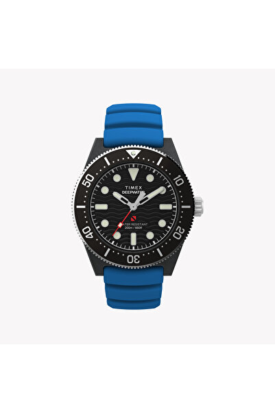 Timex Men's Black Resin/Blue Rubber Watch | Tw2y02500