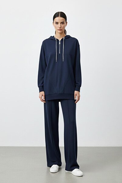 Puane Women's Relaxed Fit Hooded Sweatshirt and Pants Set-14411