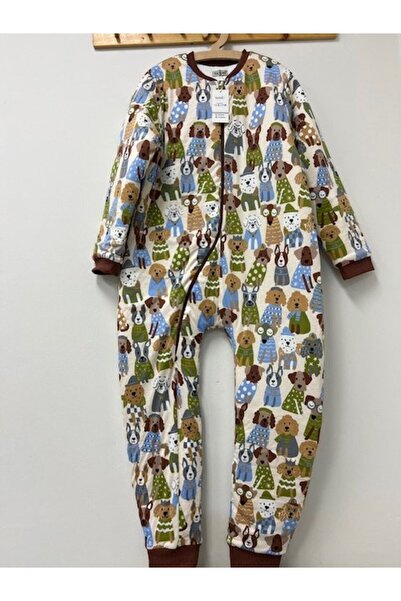 KEY KIDS Dog Poodle Krem Yeni Kız Erkek Unisex Büyük Çocuk Uyku Tulumu Pamukl...