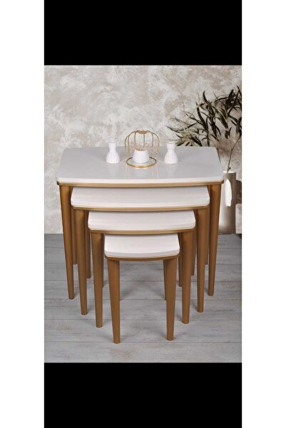 deniss home 4 Lü Lüx Zigon Sehpa Gold