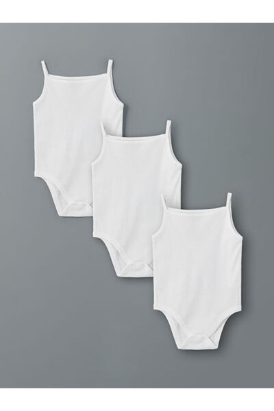 LC Waikiki Esvab • Modern & Stylish Baby Girl Snap-On Bodysuit 3-Piece Set