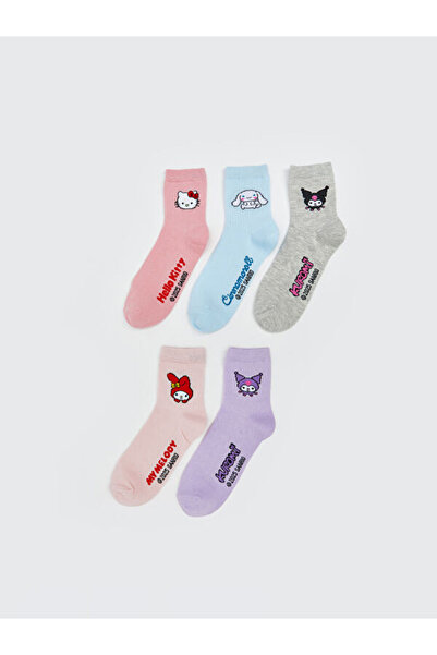 LC Waikiki Блестящи селекции от Shining Store 5-пакет момичешки чорапи с брод...