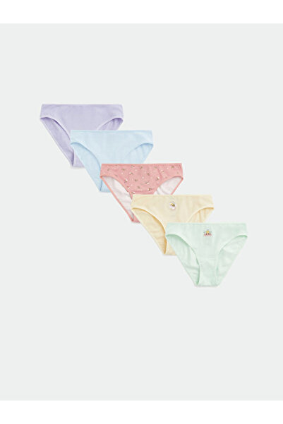 LC Waikiki Rmz Gi̇yi̇m Farkiyla Embroidered Bikini Panties 5-Pack