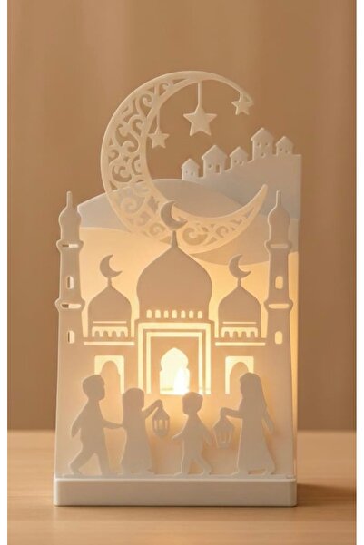 Katmanatolye Ramazan Mumluk Tealight | Işıklı Cami Silüeti | Ramazan Dekorasy...