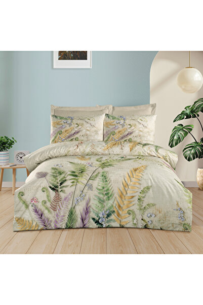 Altınbaşak 100% Cotton Double Luxury Duvet Cover Set with Digital Printing Te...