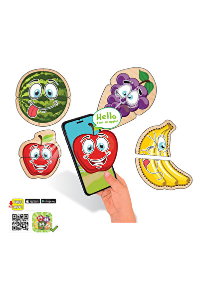 Tilda BSC. & Home Meyveleri Tanıyorum Magnet Maxi Puzzle Meyveler (12 Farklı Dil Seçeneği) Fruits Magnet Puzzle