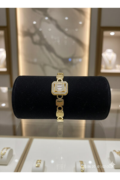 seraptakidunyasi Baget taşlı çelik kelepçe