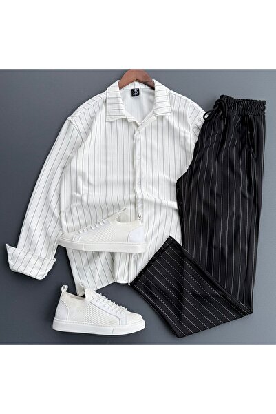 Beylerce Striped Shirt + Trousers Set