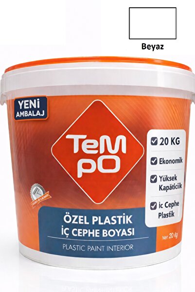 Tempo İç Cephe Plastik Boya 20 KG – Ekonomik, Mat - Beyaz