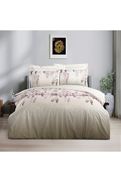 Altınbaşak 100% Cotton Double Luxury Duvet Cover Set with Digital Printing Te...