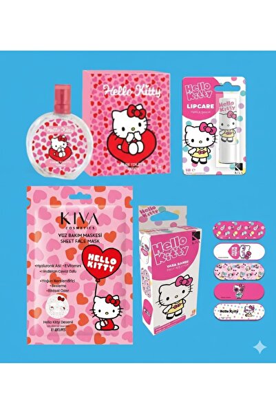 Hello Kitty Parfüm 15 ml - Yara Bandı - Yüz Bakım Maskesi - Dudak Koruyucu