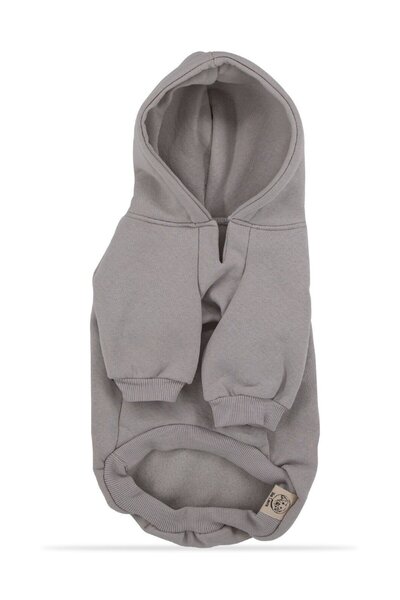 YES LAURA Ash gray hooded sweatshirt