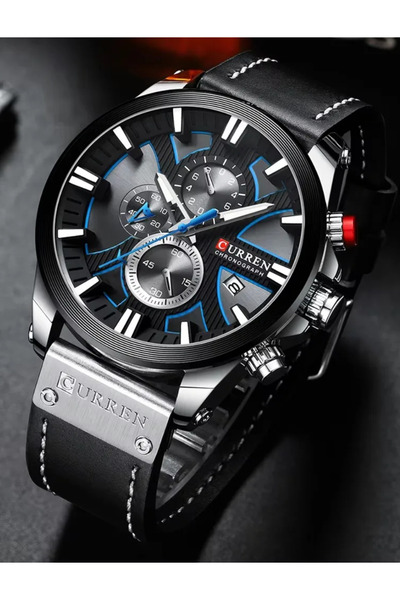 Skmei Leather Cord Luxury Function Classic Design Men's Wristwatch